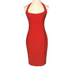 LIKELY Red Halter Dress